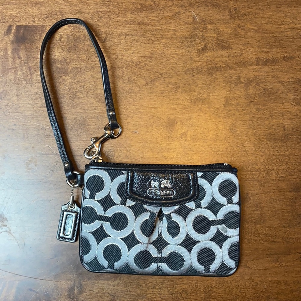 Vintage Coach Blue Denim Small Wristlet